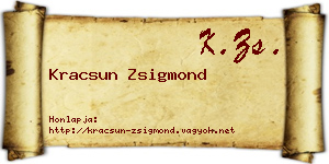 Kracsun Zsigmond névjegykártya